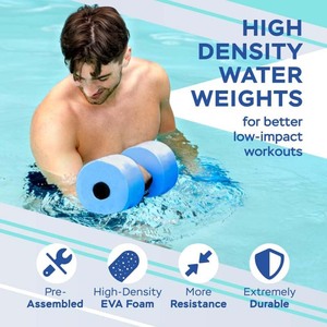 1 cặp nước quả tạ đặt cho hồ bơi tập thể dục-unisex mật độ cao EVA-Bọt bơi Aqua tập thể dục barbells - Product Image 3