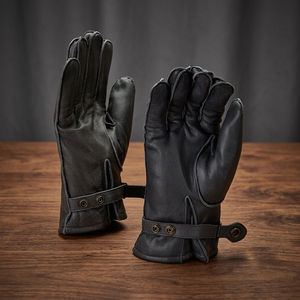 Premium Genuine Leather Motorbike <b>Gloves</b> <b>Men</b> Women Thermal <b>Winter</b> Beach Use Outdoor Casual Plain Stylish Everyday Wear - Product Image 4