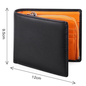Hot-Selling Men Genuine Leather RFID Blocking Vintage Short Wallet Multi-Card Large-Capacity Open Closure Custom Logo Money Clip - Product Image 2