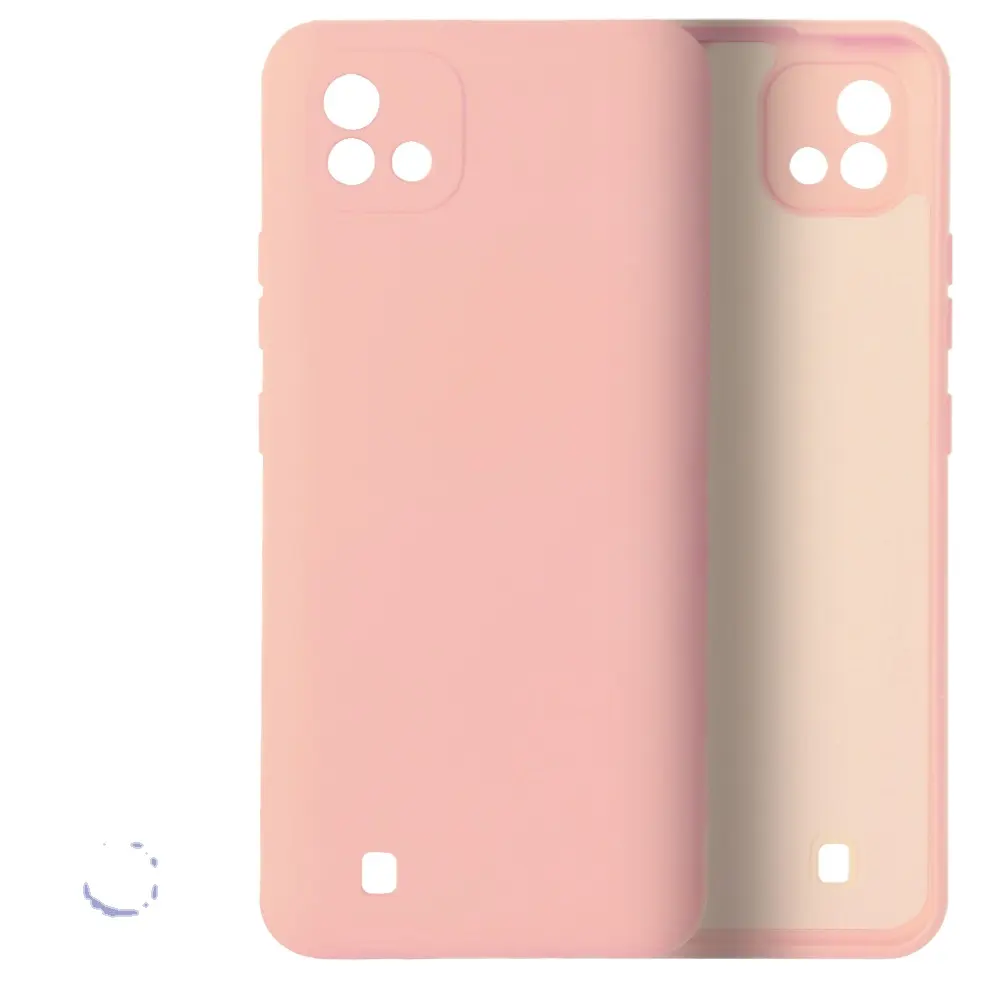 Solid Candy Colors Soft Liquid Silicone Phone Case cover For Realme C11 2021