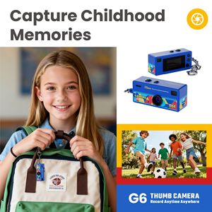Mini caméra de poche pour enfants, photo et vidéo 1080P 0.3-1MP G6, petite caméra sport pour étudiants et fêtes - Product Image 3