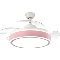 Breezelux Modern 42 '/48' LED Fuente de luz Control remoto Retráctil BLDC Ventilador de techo Tradicional para aplicaciones de baño