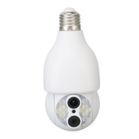 Caméra de sécurité à ampoule 1080P, double objectif HD, vision nocturne, interphone bidirectionnel, caméra WiFi AC110-240V