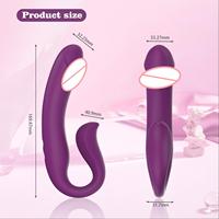 Ylove - Juguetes Sexuales Vibradores Potentes de Silicona Líquida Suave ABS de Doble Cabeza para Mujeres, 10 Modos, Dildo, Vibrador Vaginal, Masajeador