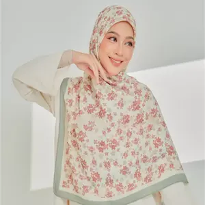 abaya muslim silk tudung wholesale printed pashmina hijab en mousseline de soie sange for women