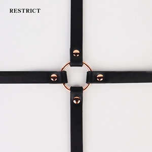 Restrict <b>Leather</b> Bondage <b>Harness</b> Black Women Adult Restraint Intimates Accessory - Product Image 3