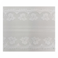 Bordure en dentelle de nylon à motif floral non extensible de 2,6 cm pour la bordure des vêtements
