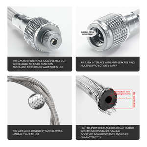 <span class=keywords><strong>Tuyau</strong></span> de réservoir de <span class=keywords><strong>gaz</strong></span> Campingmoon, adaptateur de <span class=keywords><strong>gaz</strong></span> butane en alliage d'aluminium pour l'extérieur, rallonge de <span class=keywords><strong>tuyau</strong></span> de cuisinière à <span class=keywords><strong>gaz</strong></span> avec valve - Product Image 5