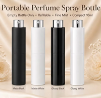 Flacon de parfum rechargeable vide de 10 ml, atomiseur, flacon pulvérisateur en aluminium, logo personnalisé, flacon d'huile parfumée, flacon de parfum