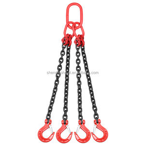 3.5M Hefketting Sling Stalen Vier Haken 3 Ton Hefketting En Haak Hoge Sterkte Aanhangwagen - Product Image 1