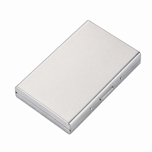 Custom Logo Stainless Steel <b>RFID</b> Blocking Credit Card Holder Slim Metal <b>Wallet</b> <b>Men</b> Women Business Corporate Promotional Gift - Product Image 1