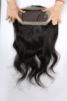 Kinky Straight 360 Pelucas delanteras de encaje Pre-arrancado Cabello humano negro Full Glueless HD Peluca de encaje transparente 360 Pelucas frontales de encaje