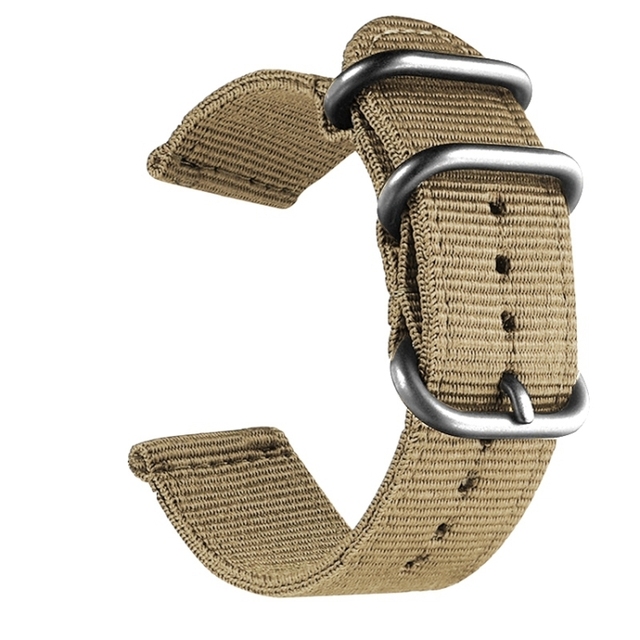 Washable Nylon Canvas Watchband, Band Width:22mm