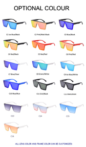 Kính Râm Ngoại Cỡ Hình Vuông Kính Râm Mắt Kính Đinh Tán Đầu Phẳng Nhiều Màu Gọng Lớn Cho Nữ Kính Râm Nữ UV400 - Product Image 3