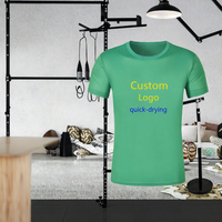 T-shirt décontracté de fitness personnalisé en polyester 100 %, taille européenne extra large, impression de logo unie, directement de l'usine, personnalisez votre logo