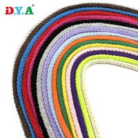 Cordon tressé en corde de coton coloré à huit brins pour bricolage fait à la main ceinture de pantalon corde de reliure cordon décoration cadeau