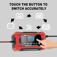 Chargeur de batterie de voiture et de moto 12V 8A affichage numérique Intelligent chargeur de batterie au plomb entièrement automatique UK US AU EU