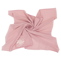 Hijab en mousseline pour femmes musulmanes avec broderie florale perlée - Élégant foulard islamique pour tous les jours et les occasions formelles