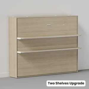 Letto a scomparsa a parete Twin XL salvaspazio con pannello a pistone a gas, telaio in acciaio e compensato, scrivania/ripiani opzionali, facile montaggio - Product Image 5