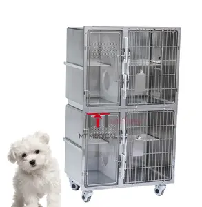 Équipement vétérinaire d'approvisionnement d'usine instrument en acier inoxydable grande clinique vétérinaire cages pour animaux de chien à vendre