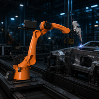 Robot de soudage laser industriel pour la soudure des languettes de batteries, application pour les nouvelles énergies