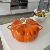 Casserole en fonte émaillée multifonctionnelle à double anse avec couvercle, compatible lave-vaisselle, écologique pour soupes, ragoûts et viandes