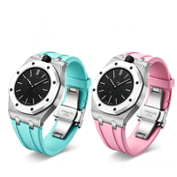 Nouveauté, bracelet de montre en silicone imperméable de haute qualité, boîtier en acier inoxydable, compatible avec la montre de poche pour Swatchxap