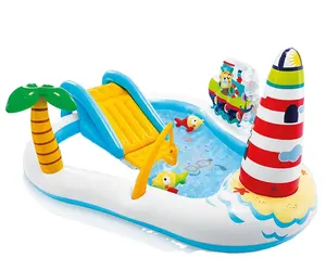 Wholesale intex water slide inflatable play center-INTEX 57162 FISHING FUN PLAY CENTER 2.18m x 1.88m x 99cm Inflatable Water Slide Island