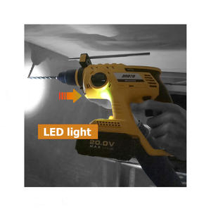 Martillo de mano inalámbrico de alta calidad, taladro de roca, batería eléctrica, perforadora rotativa para <span class=keywords><strong>casa</strong></span>, negro y amarillo, China - Product Image 4