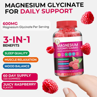 Fournisseur direct d'usine, gommes à mâcher naturelles sans sucre, à base de magnésium glycinate, avec vitamine D3