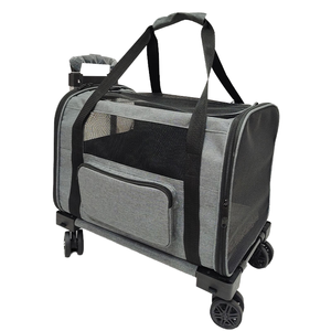 Sac de transport <span class=keywords><strong>pour</strong></span> animaux de compagnie, <span class=keywords><strong>petit</strong></span> <span class=keywords><strong>chien</strong></span> et chat, approuvé par les compagnies aériennes, motif uni, côtés souples, valise de voyage, fermeture éclair, fibre, <span class=keywords><strong>poussette</strong></span> - Product Image 3
