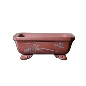 Pot à bonsaï rectangulaire fait main, miniature, sculpté en forme de nuage, petit récipient pour plantes - Product Image 5