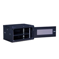 Rak casing CCTV logam 19 inci, kotak kabinet jaringan pemasangan dinding 6U, rak Server Internet untuk pusat Data kustom rakitan 9U