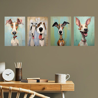 Offre Spéciale personnalisé excentrique chien dessin animé métal mur Art mode salon décorations aimant système de suspension peint Plaque en métal