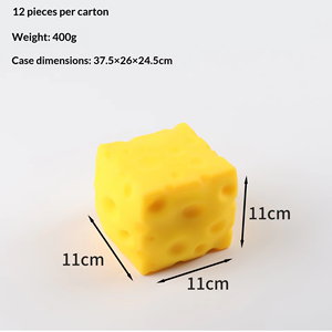 Stress-relief Simulation Cheese Squeeze Toy with Cute Design for Both Boys and Girls 14 Years & up to Release Pressure TPR - Product Image 4