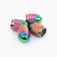 Neo Chrome Rainbow Spike pneu en forme de balle Valve de roue bouchons anti-poussière pièces de rechange automobiles accessoires de voiture Service OEM