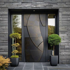 Rejillas de Seguridad Pivotantes Automáticas de Aleación de Aluminio para Exteriores, para Puertas de Entrada de Villas Modernas - Product Image 1