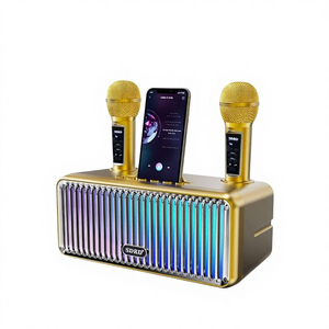 SD319PRO Sans fil <span class=keywords><strong>pour</strong></span> haut-parleur 5.0 LED RVB Téléphone portable <span class=keywords><strong>TV</strong></span> Portable Bureau <span class=keywords><strong>Karaoké</strong></span> Double microphone <span class=keywords><strong>Appareil</strong></span> tout-en-un - Product Image 1