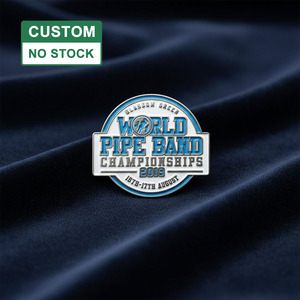 Insignias Conmemorativas <span class=keywords><strong>de</strong></span> Metal Esmaltado Personalizadas al por Mayor para los Campeonatos Mundiales <span class=keywords><strong>de</strong></span> Bandas <span class=keywords><strong>de</strong></span> Trompetas <span class=keywords><strong>de</strong></span> Glasgow 2019 - Product Image 1