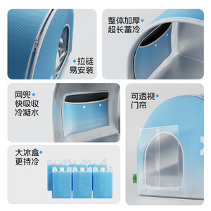 New cat-themed air-conditioning room cooling device, summer cat <b>bed</b>, dog <b>bed</b>, pet ice house, cross-border wholesale, house <b>nest</b> - Product Image 1
