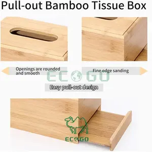 กล่องทิชชู่ไม้ไผ่กล่องกระดาษทิชชู่สำหรับโรงแรมบ้าน - Product Image 4