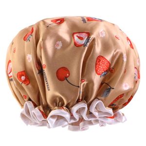 หมวกคลุมผมซาตินพิมพ์ลายผลไม้สำหรับเด็กทารกพร้อมสายคาดที่ปรับได้สีลูกกวาดน่ารักสำหรับใช้ในบ้าน - Product Image 6