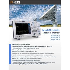 Analyseur OWON NSA815 TG 9kHz-1.5GHz avec source de suivi et préconformité EMI pour les tests de conductivité - Product Image 3