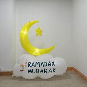Ramadan Ballon gonflable décoratif LED étoile et lune avec éclairage LED festif d'agneau pour les célébrations - Product Image 5
