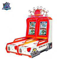 Machine de jeu d'arcade de bowling pour enfants à 2 joueurs, à monnayeur, avec système de rédemption de tickets, pour usage intérieur en parc d'attractions