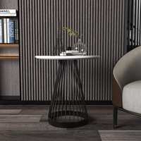 Table basse en marbre au design italien, nouvelle mode, simple et luxueuse, en acier, pour salle à manger, salon et usage domestique, idéale pour les villas