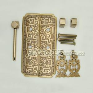 Chengyu Bogulong Chinese Style Pure <b>Copper</b> Cabinet <b>Door</b> Handle 13cm Rectangle Polished Surface Decoration Installation - Product Image 4