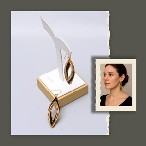 Pendientes de Gota Bohemia Hechos a Mano, Diseño Personalizado, Chapados en Oro de 24K, Joyería Hipoalergénica para Orejas Sensibles - Product Image 3