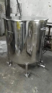 Réservoir de stockage d'eau vertical en acier inoxydable 304 de capacité personnalisée pour le traitement du lait, avec pompe, nervures renforcées de qualité alimentaire pour une durabilité accrue - Product Image 2