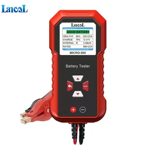 เครื่องทดสอบแบตเตอรี่รถยนต์ Lancol รุ่นใหม่ล่าสุด 12V รองรับ 8 ภาษา รุ่น MICRO-500 พร้อมหน้าจอ LCD - Product Image 6